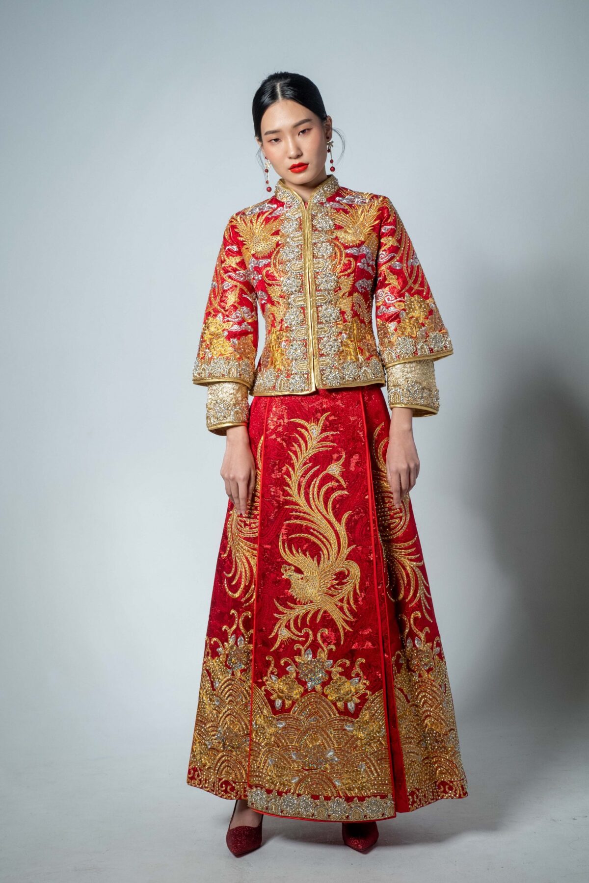 Luxury Red Golden Dragon
