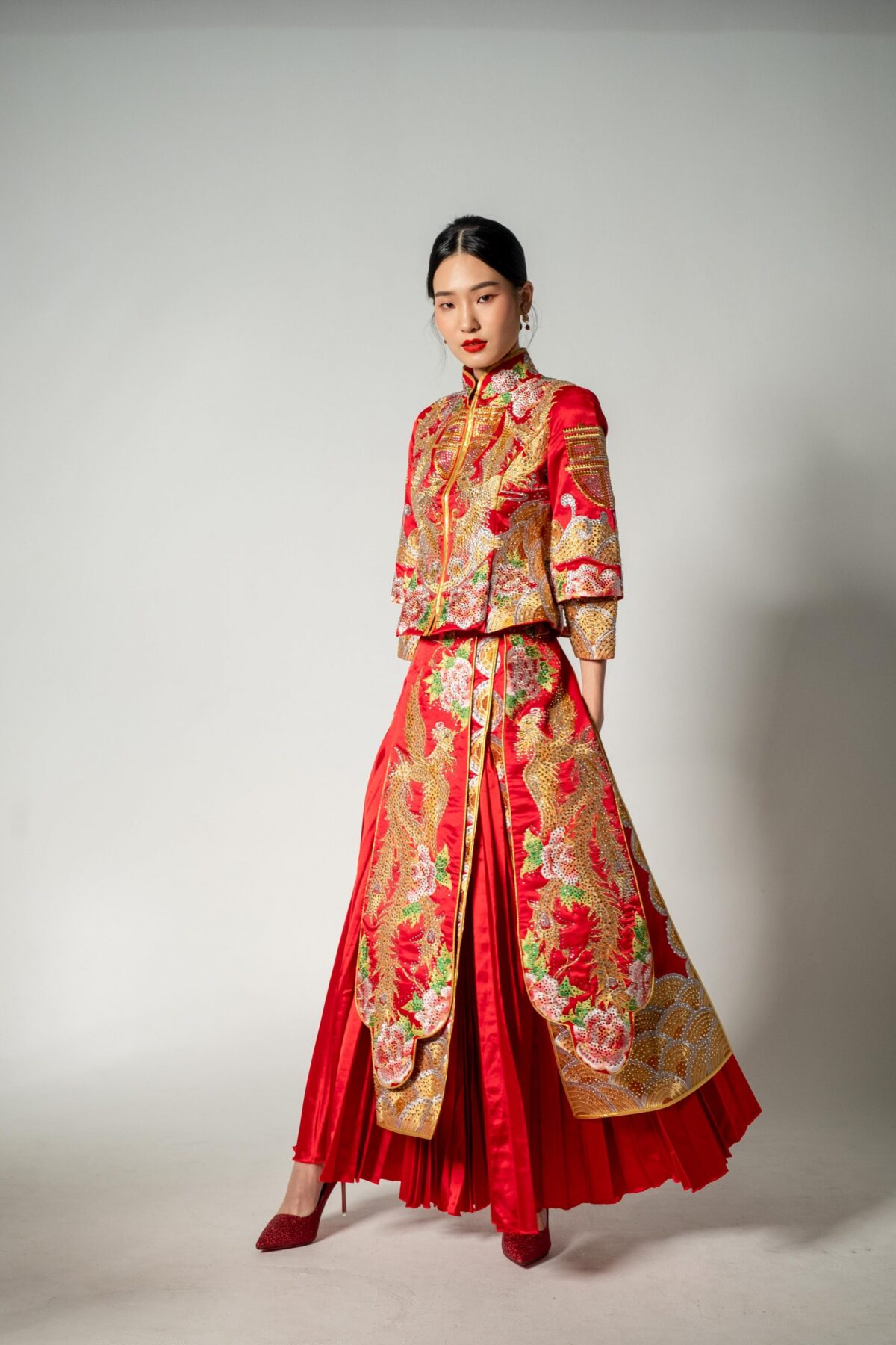 Modern Golden Phoenix Red Kua