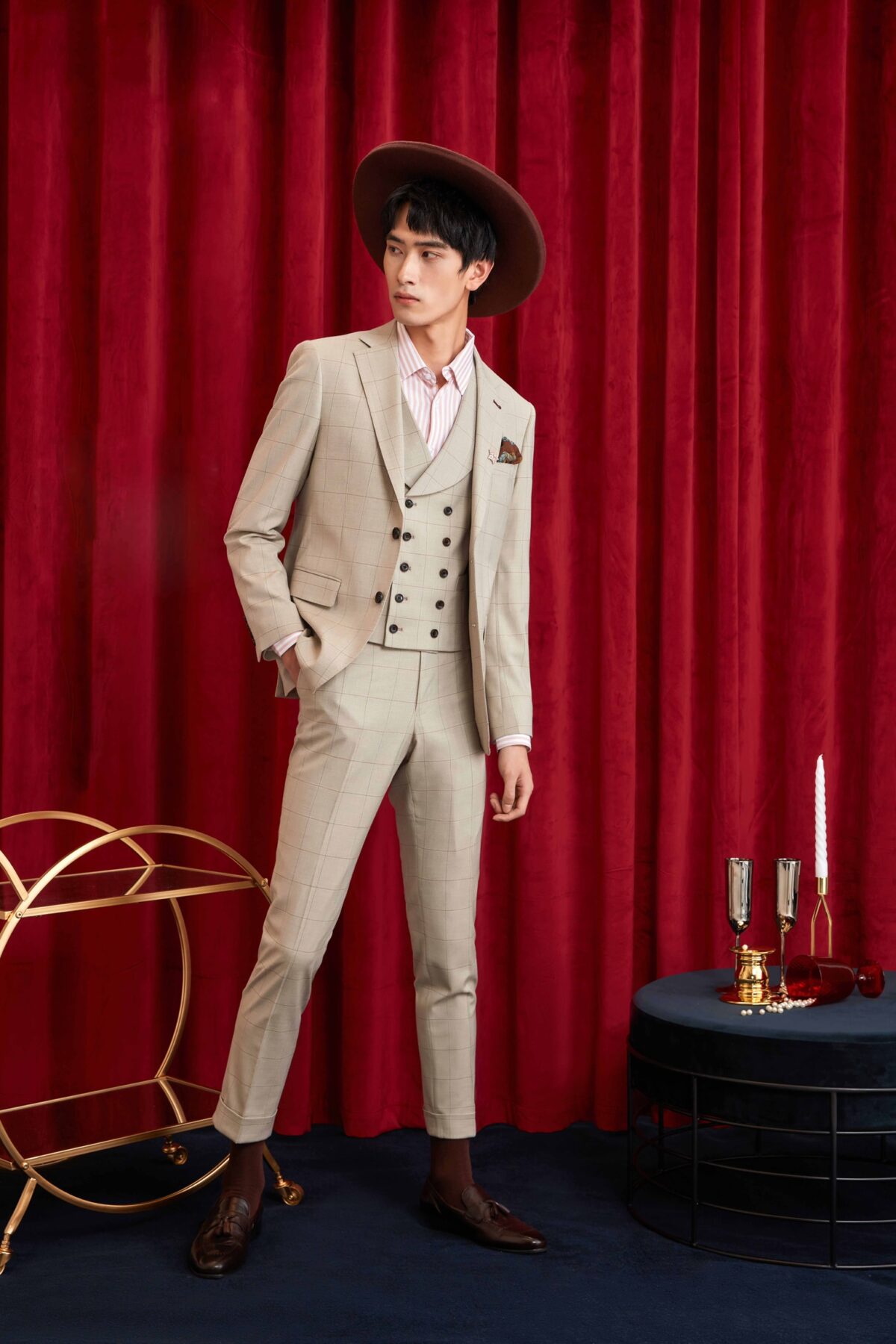 Slim Fit Tailored Three Piece Suit